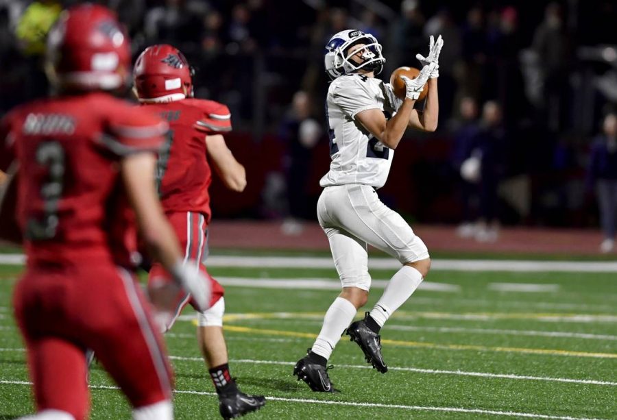 Stephen Ripka making a catch from Aaron Tobias