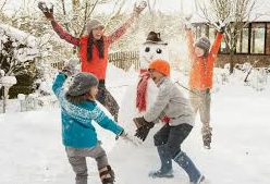 People playing in the snow